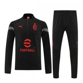 AC Milán Kit Quarter Zip Tréninkový Mikina 2022-23 Černá
